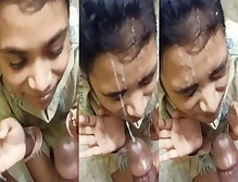 Desi couple enjoys MMS sex video with cum in mouth | couple | cum | cum in mouth
